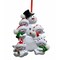 KSA Pack of 6 Personalized Snowman Family Christmas Ornaments 4.25"
